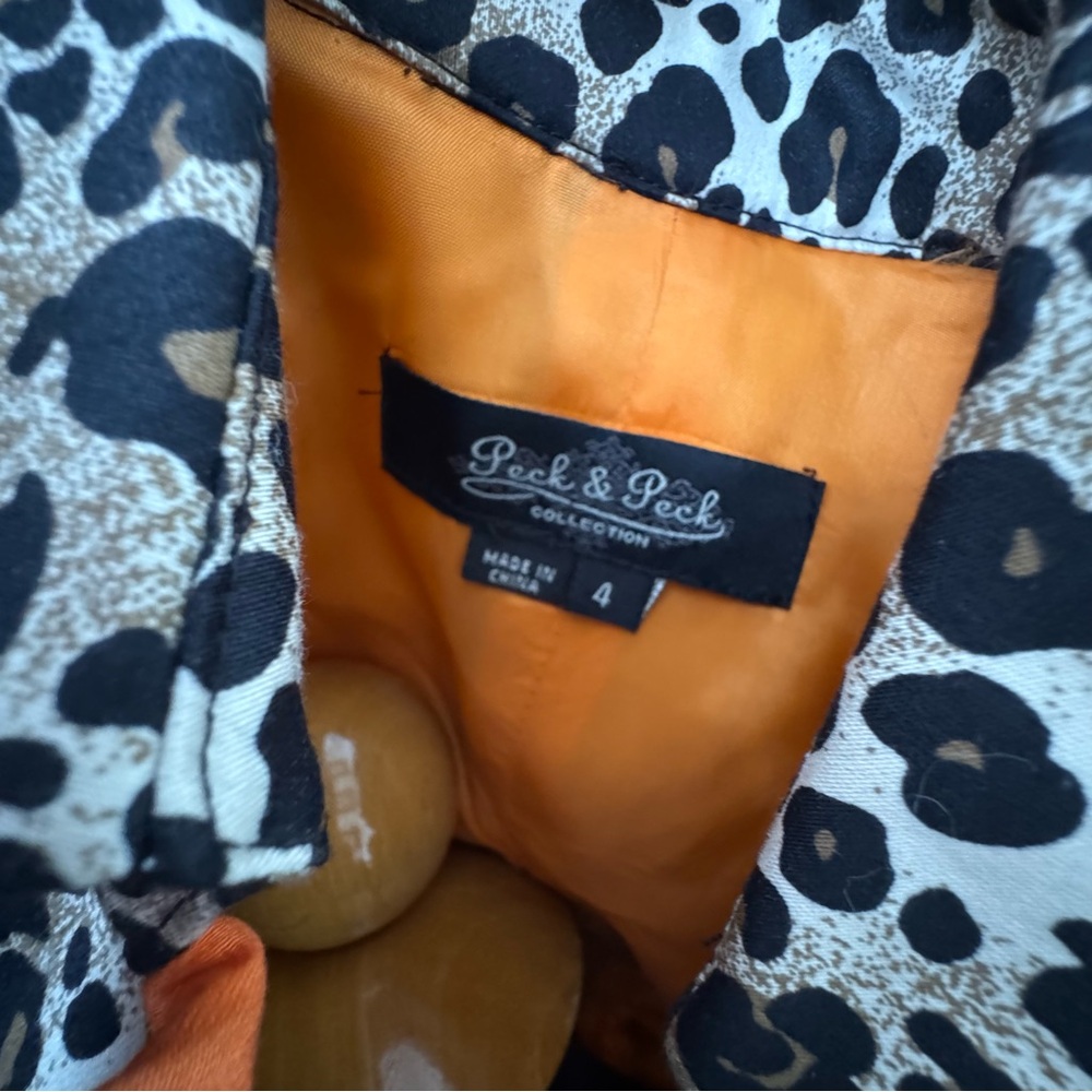 VINTAGE cheetah cropped trench - Picture 4 of 4